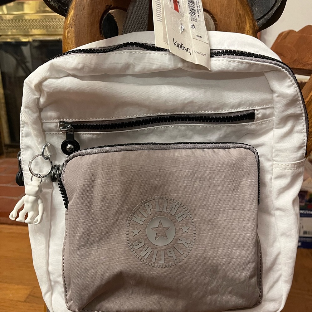 Kipling White and Gray Men's Bag